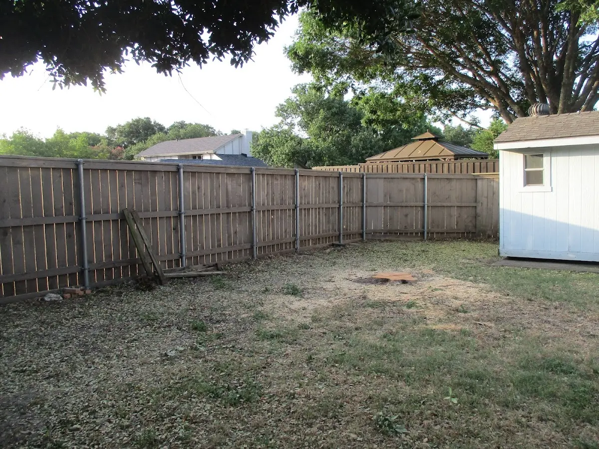 Cleared yard after professional tree removal in Center Point